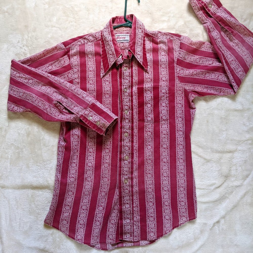 Byron Vintage Long Sleeve Casual Mens Button Up